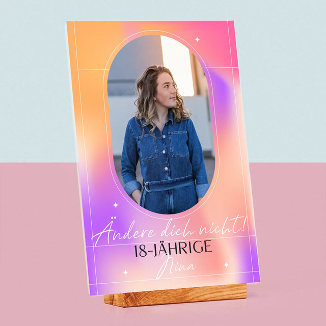 Foto Und Unterschrift: Ändere Dich Nicht - Druck Auf Acrylglas