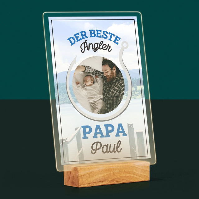 Foto Und Unterschrift: Bester Angel-Vater - Druck Auf Acrylglas