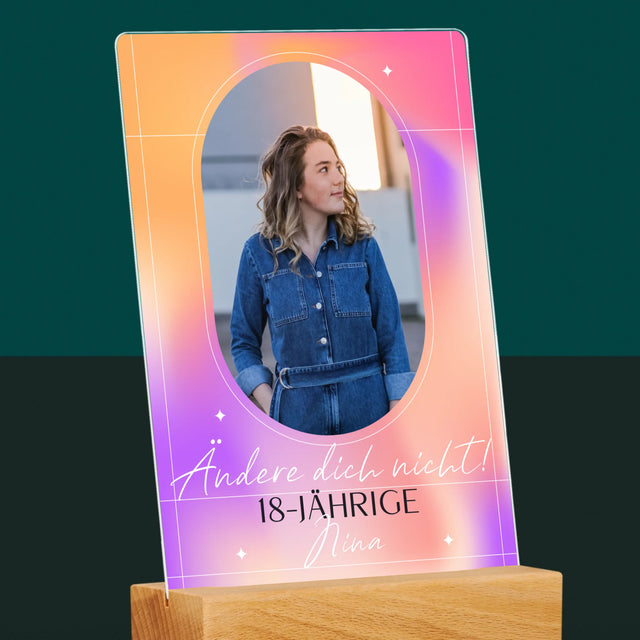 Foto Und Unterschrift: Ändere Dich Nicht - Druck Auf Acrylglas