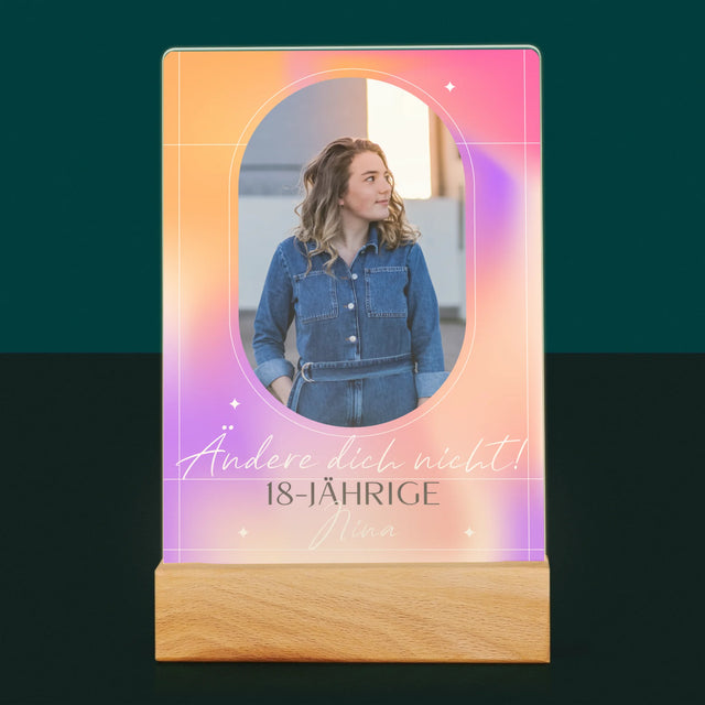 Foto Und Unterschrift: Ändere Dich Nicht - Druck Auf Acrylglas