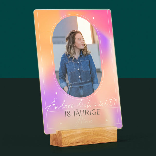 Foto Und Unterschrift: Ändere Dich Nicht - Druck Auf Acrylglas