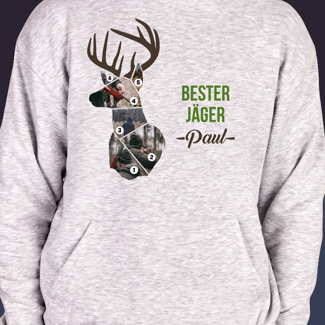 Form-Collage: Bester Jäger - Kapuzenpullover Für Herren