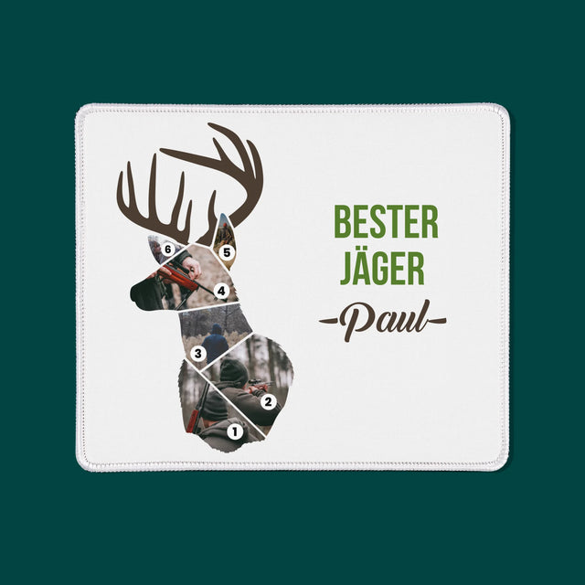 Form-Collage: Bester Jäger - Mauspad