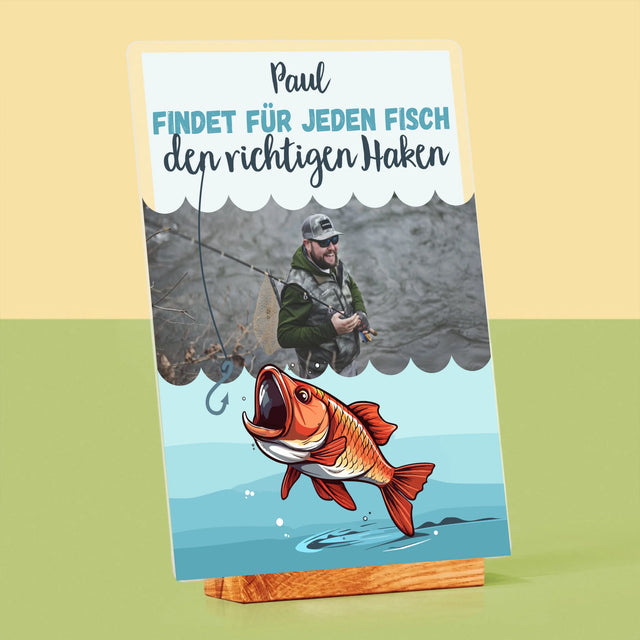 Foto Und Unterschrift: Den Haken Finden - Druck Auf Acrylglas