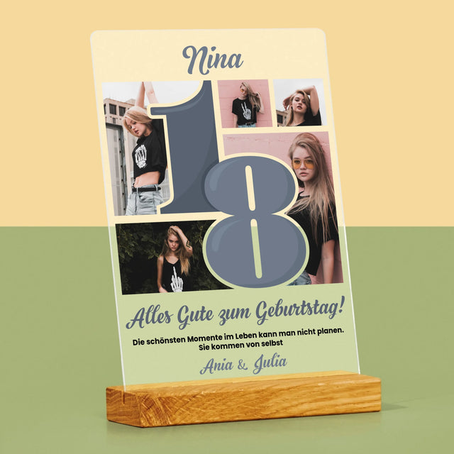 Fotocollage: 18 - Schönsten Momente - Druck Auf Acrylglas