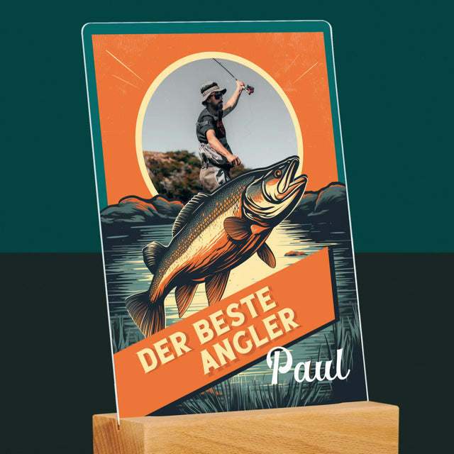 Foto Und Unterschrift: Der Beste Angler - Druck Auf Acrylglas