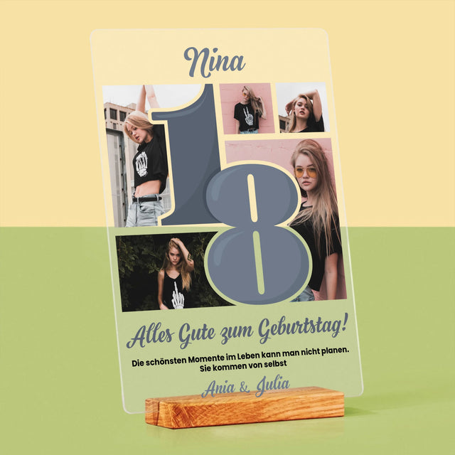 Fotocollage: 18 - Schönsten Momente - Druck Auf Acrylglas