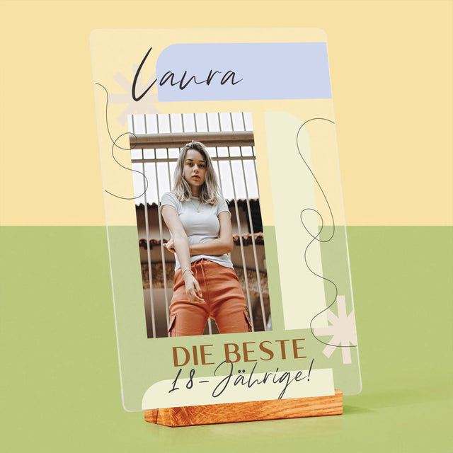 Foto Und Unterschrift: Beste 18-Jährige - Druck Auf Acrylglas