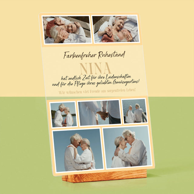 Fotocollage: Farbenfroher Ruhestand - Druck Auf Acrylglas