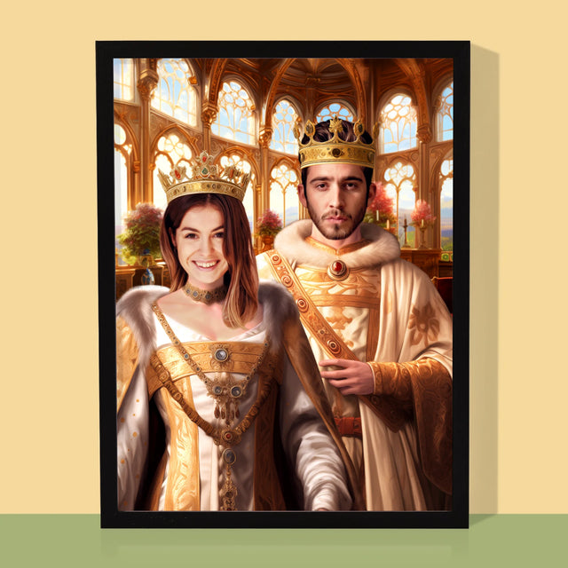 Königsporträt: Königshochzeit - Druck Mit Rahmen 30X40