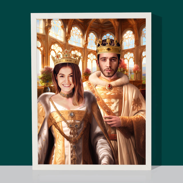 Königsporträt: Königshochzeit - Druck Mit Rahmen 30X40