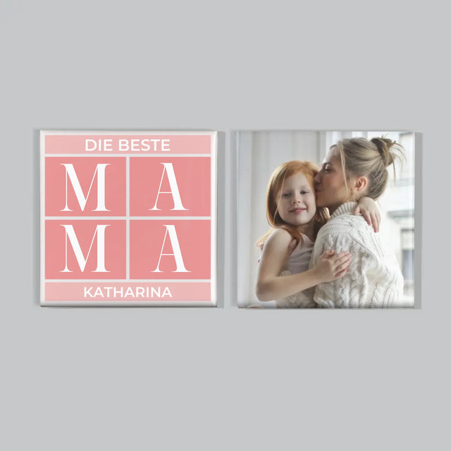 Fotocollage: Beste Mama Collage - Magneten-Set