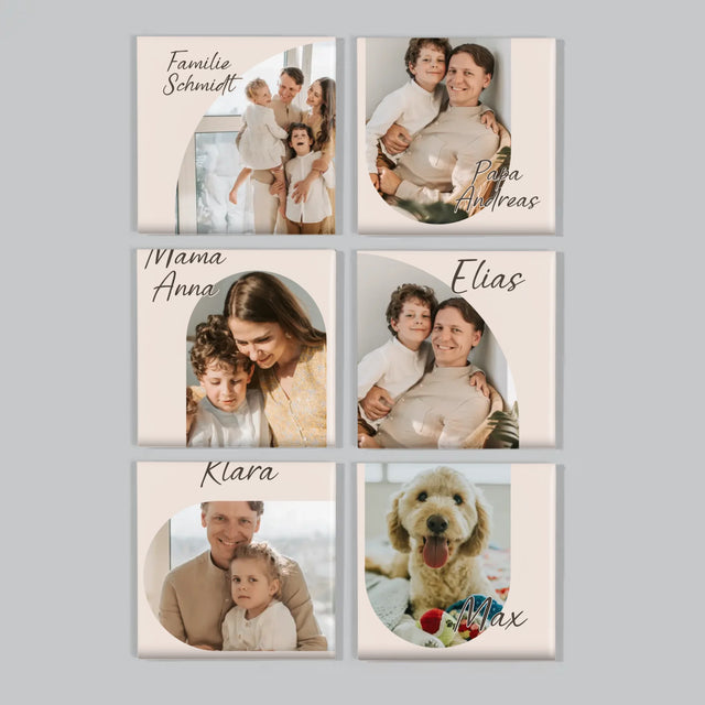 Foto Und Unterschrift: Familienfotos - Magneten-Set