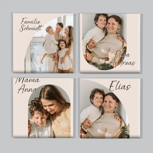 Foto Und Unterschrift: Familienfotos - Magneten-Set