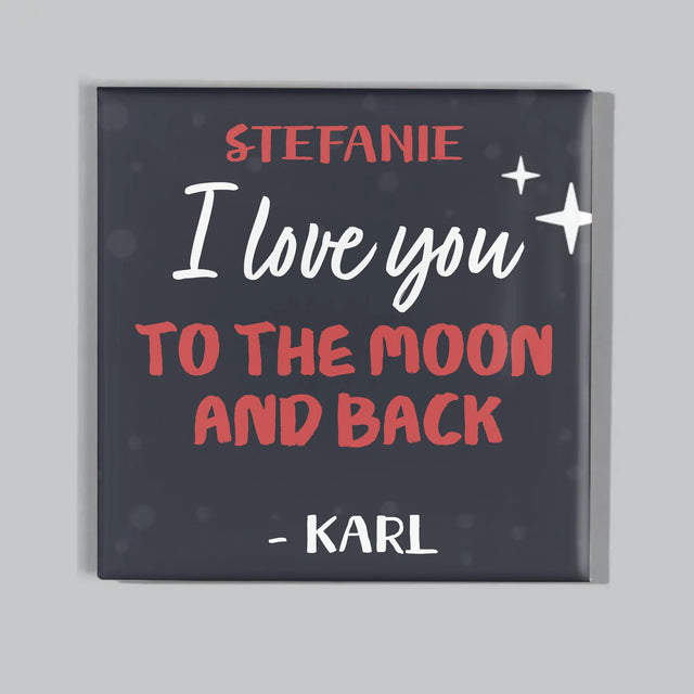 Fotocollage: To The Moon And Back - Magneten-Set