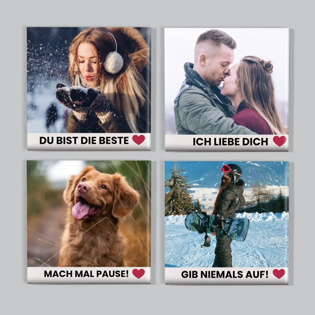 Foto Und Unterschrift: Positive Gedanken - Magneten-Set