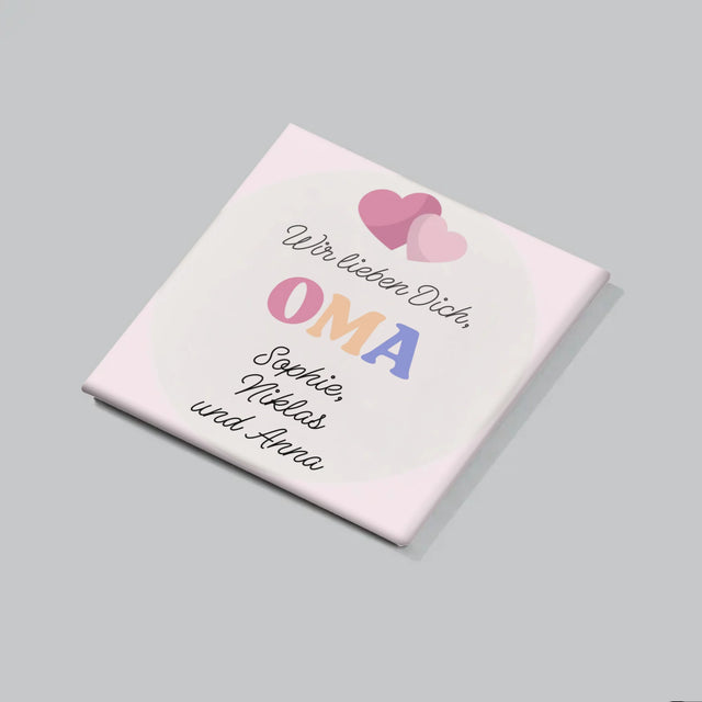 Fotocollage: Wir Lieben Dich, Oma - Magneten-Set