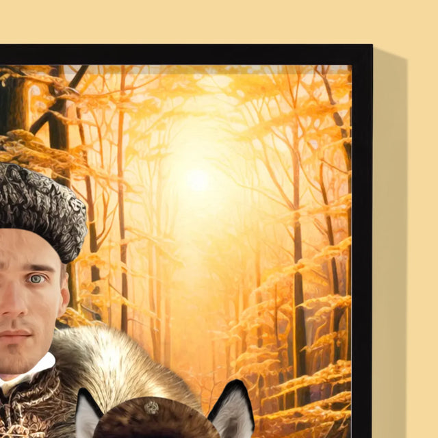 Königsporträt: Adel Auf Der Jagd - Druck Mit Rahmen 30X40