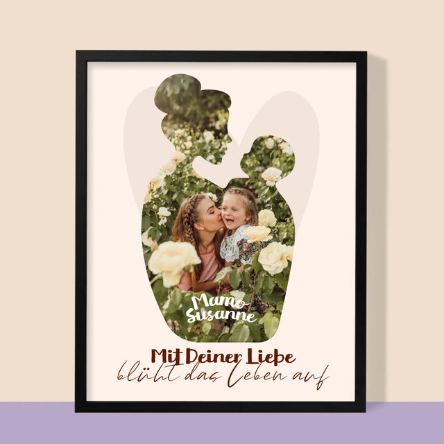 Form-Collage: Deine Liebe - Druck Mit Rahmen 30X40