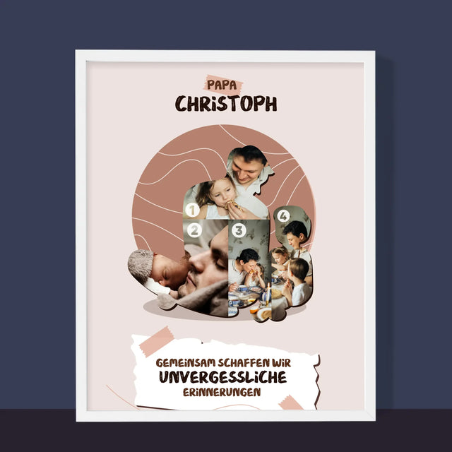 Form-Collage: Unvergessliche Erinnerungen - Druck Mit Rahmen 30X40