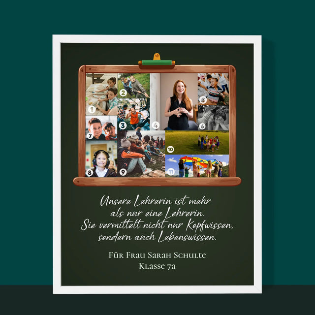 Form-Collage: Mehr Als Nur Lehrerin - Druck Mit Rahmen 30X40