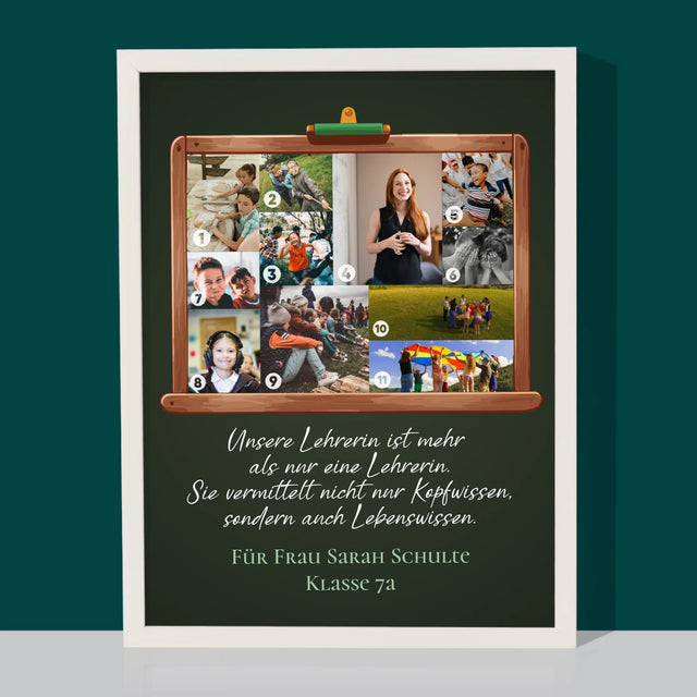 Form-Collage: Mehr Als Nur Lehrerin - Druck Mit Rahmen 30X40