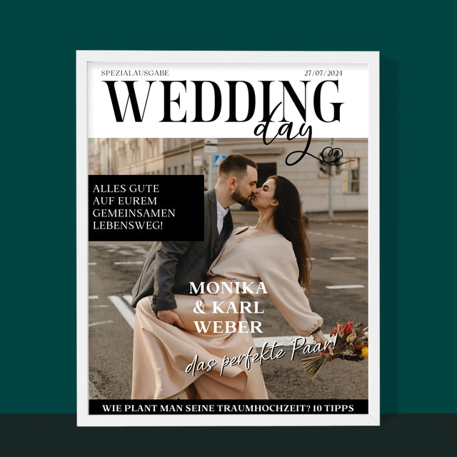 Magazin-Cover: Wedding Day - Druck Mit Rahmen 30X40