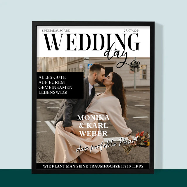 Magazin-Cover: Wedding Day - Druck Mit Rahmen 30X40