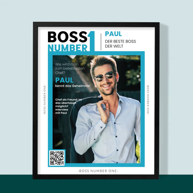 Magazin-Cover: Boss Number One - Druck Mit Rahmen 30X40