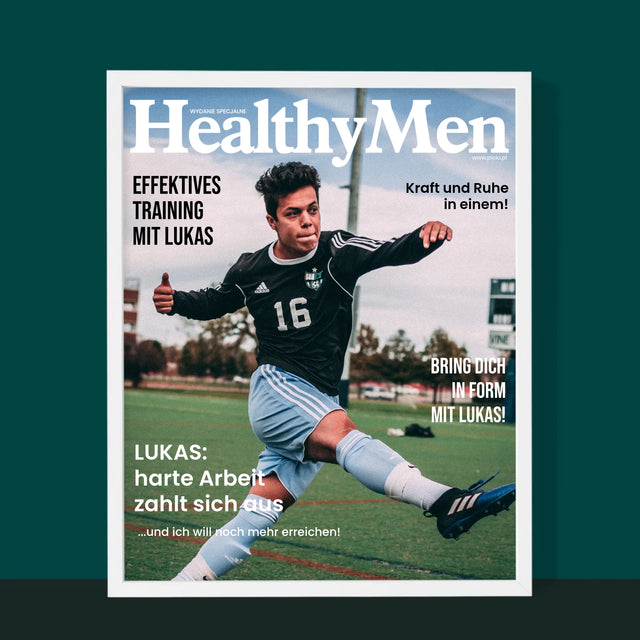Magazin-Cover: Healthymen - Druck Mit Rahmen 30X40