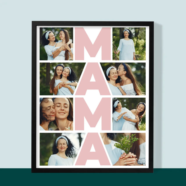 Fotocollage: Mama Collage - Druck Mit Rahmen 30X40