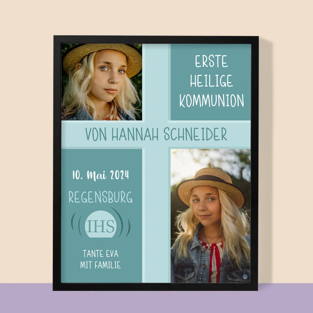 Fotocollage: Erstkommunion - Druck Mit Rahmen 30X40