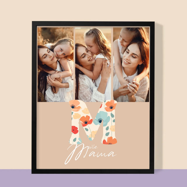 Fotocollage: M Wie Mama - Druck Mit Rahmen 30X40