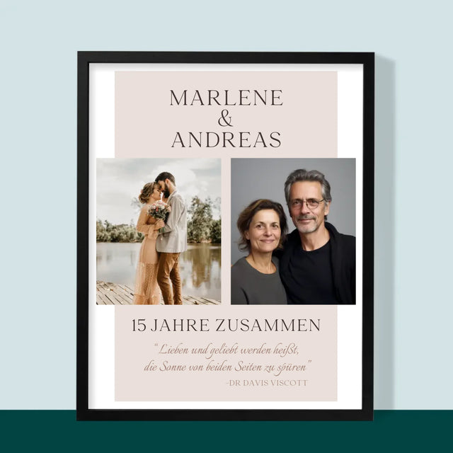 Fotocollage: Lieben Und Geliebt Werden - Druck Mit Rahmen 30X40