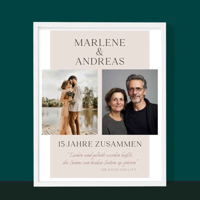 Fotocollage: Lieben Und Geliebt Werden - Druck Mit Rahmen 30X40