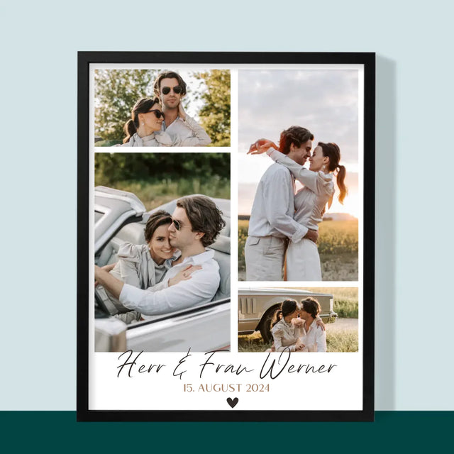 Fotocollage: Herr & Frau - Druck Mit Rahmen 30X40