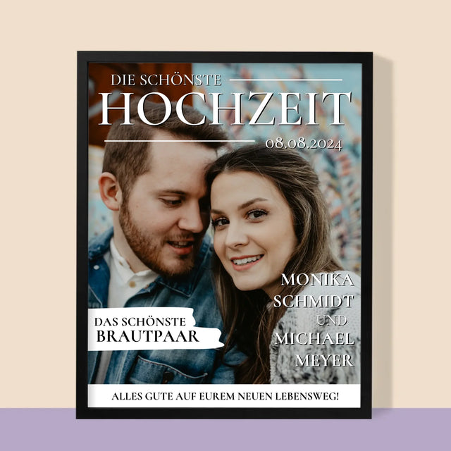 Magazin-Cover: Die Schönste Hochzeit - Druck Mit Rahmen 30X40