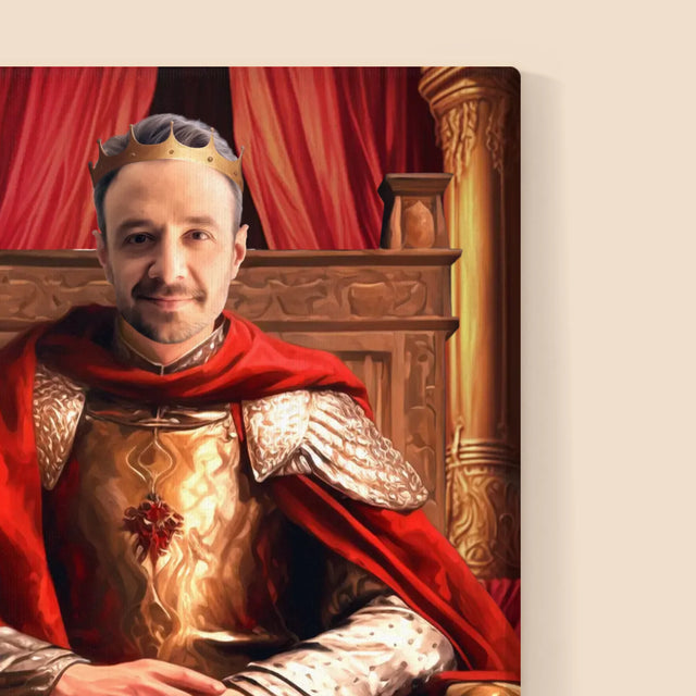 Königsporträt: König Im Thronsaal - Druck Mit Rahmen 30X40