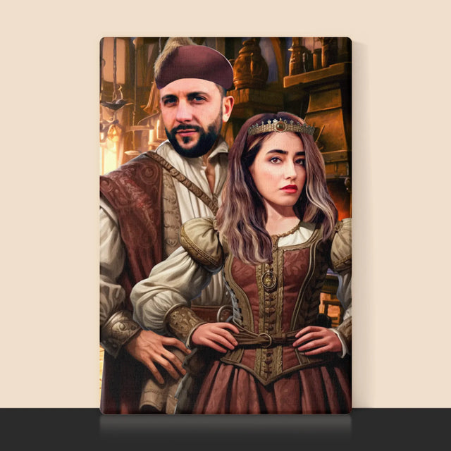 Königsporträt: Aristokratisches Duo - Druck Mit Rahmen 30X40