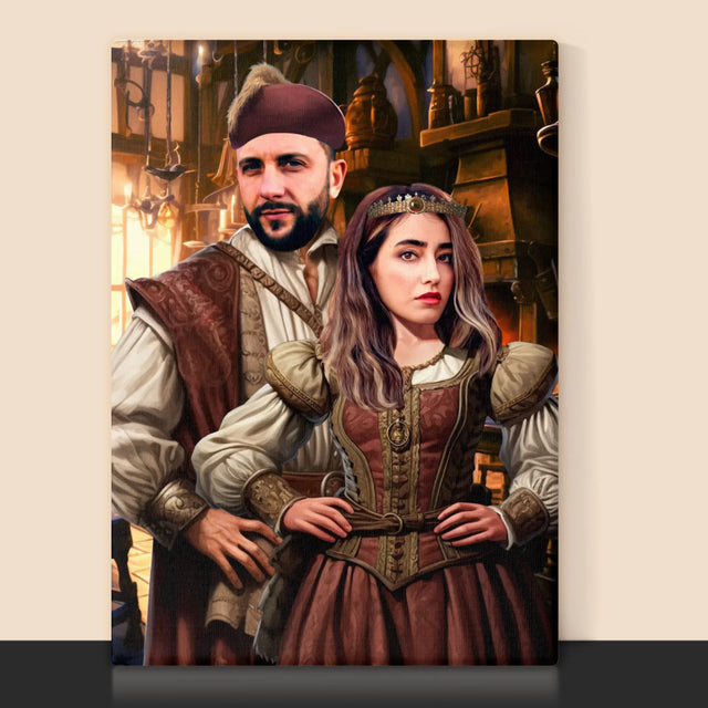 Königsporträt: Aristokratisches Duo - Druck Mit Rahmen 30X40