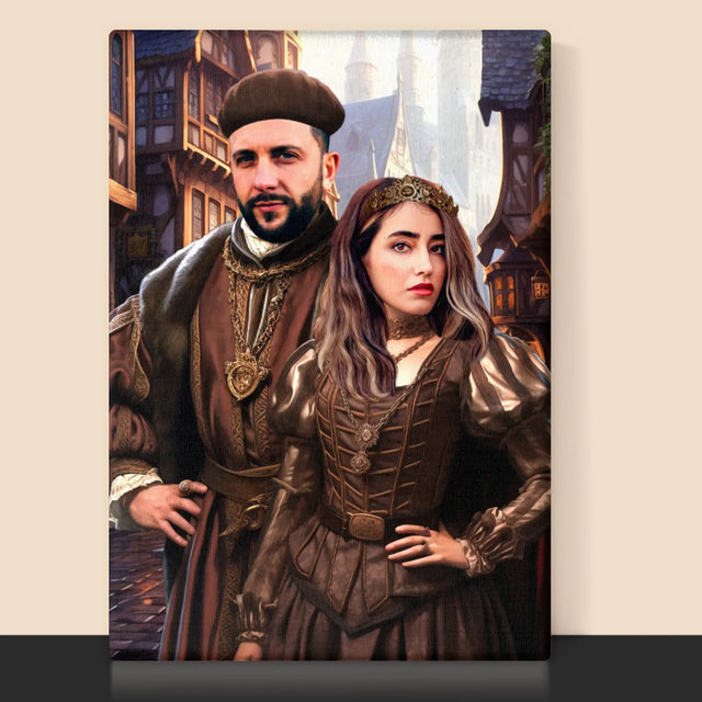Königsporträt: Adelspaar - Druck Mit Rahmen 30X40