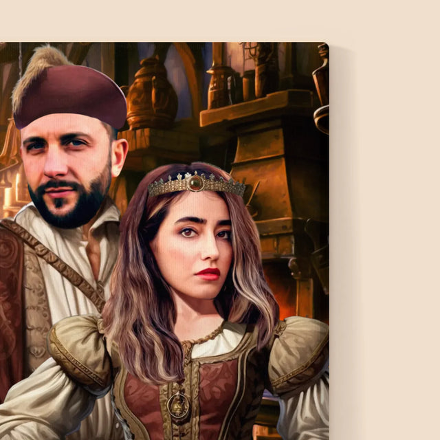 Königsporträt: Aristokratisches Duo - Druck Mit Rahmen 30X40