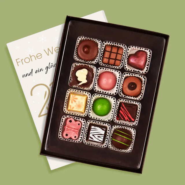 Fotocollage: Ein Glückliches Neues Jahr - Pralinen