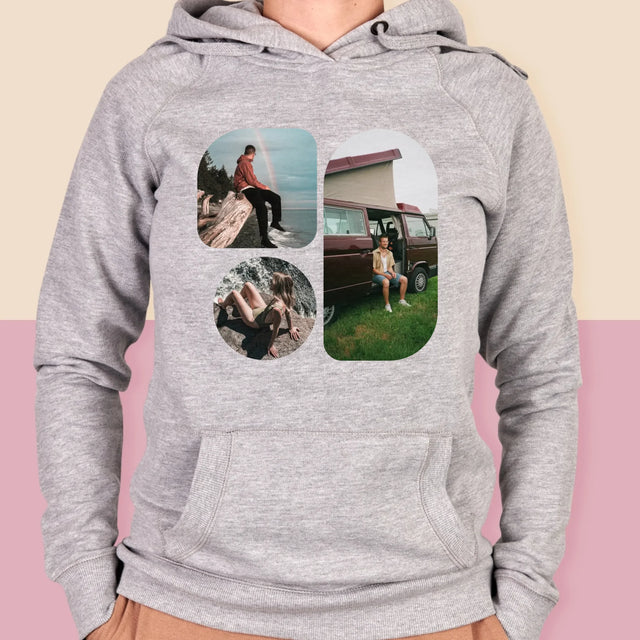 Fotocollage: Formen - Kapuzenpullover Für Damen