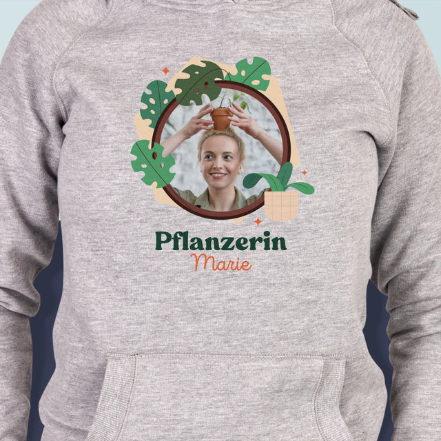 Foto Und Unterschrift: Pflanzerin - Kapuzenpullover Für Damen