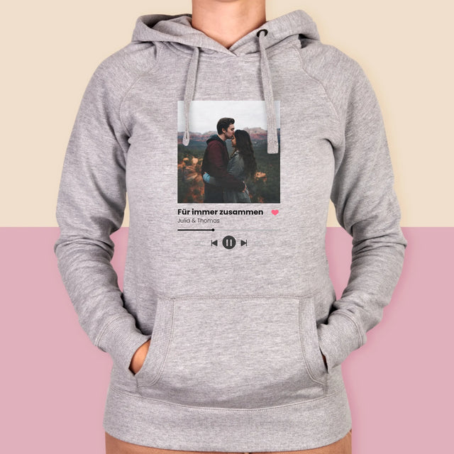 Foto Und Unterschrift: Ihr Foto Spotify - Kapuzenpullover Für Damen