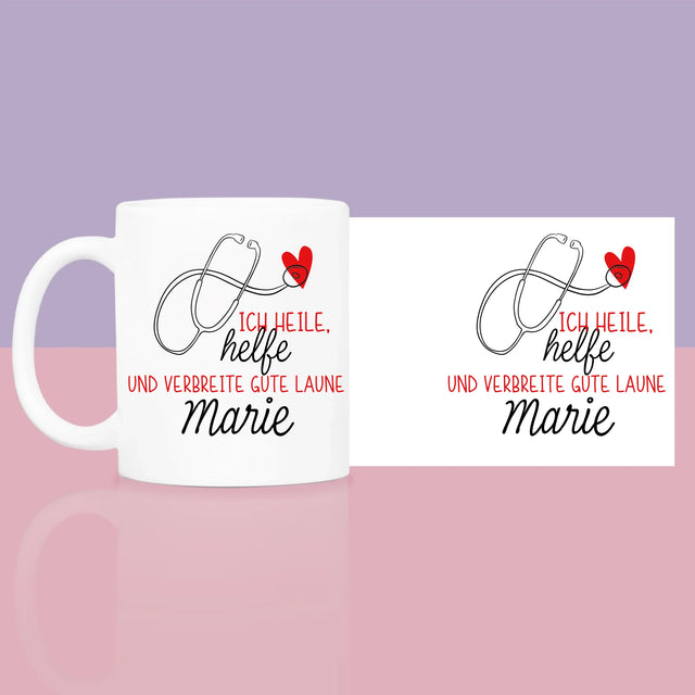 Name Und Unterschrift: Ich Heile, Helfe - Geschenkset Mit Tasse Und Wellnessartikeln