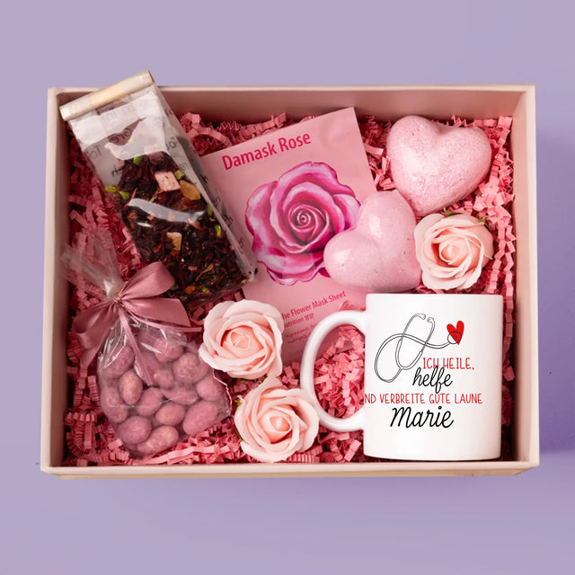 Name Und Unterschrift: Ich Heile, Helfe - Geschenkset Mit Tasse Und Wellnessartikeln