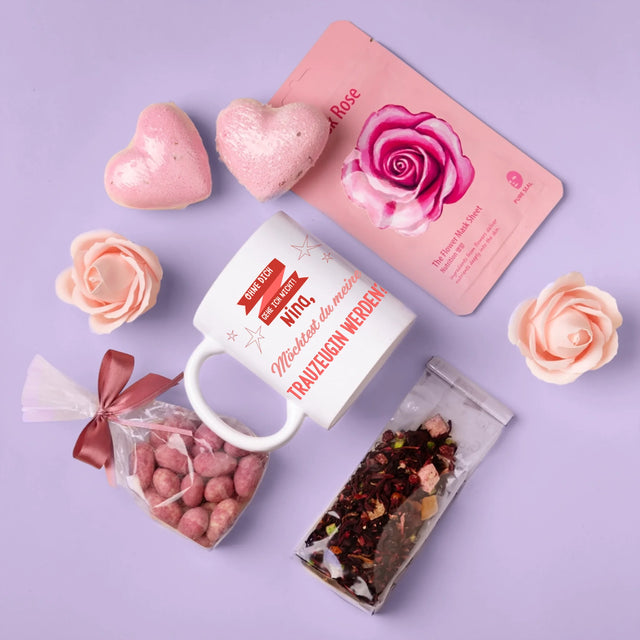 Name Und Unterschrift: Ohne Dich Gehe Ich Nicht - Geschenkset Mit Tasse Und Wellnessartikeln