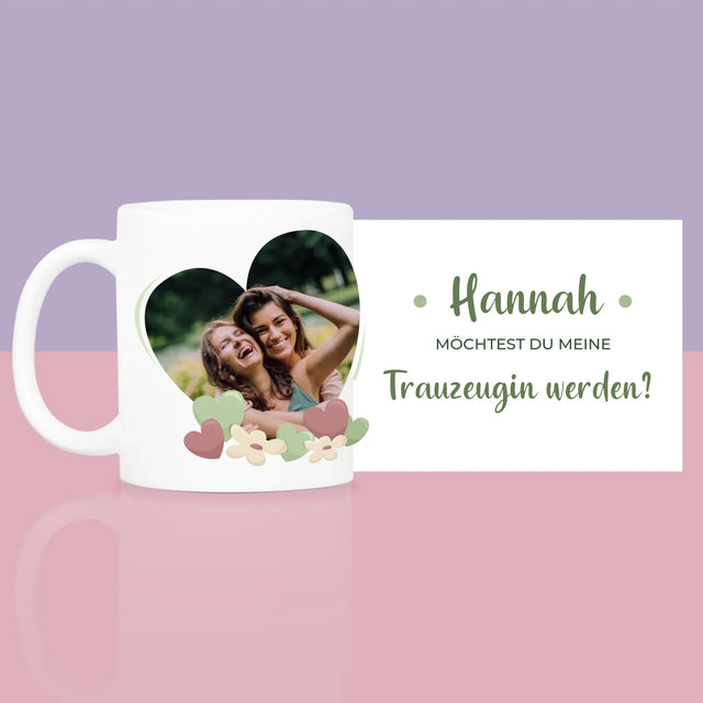 Foto Und Unterschrift: Willst Du Mein Trauzeugin Werden?  - Geschenkset Mit Tasse Und Wellnessartikeln